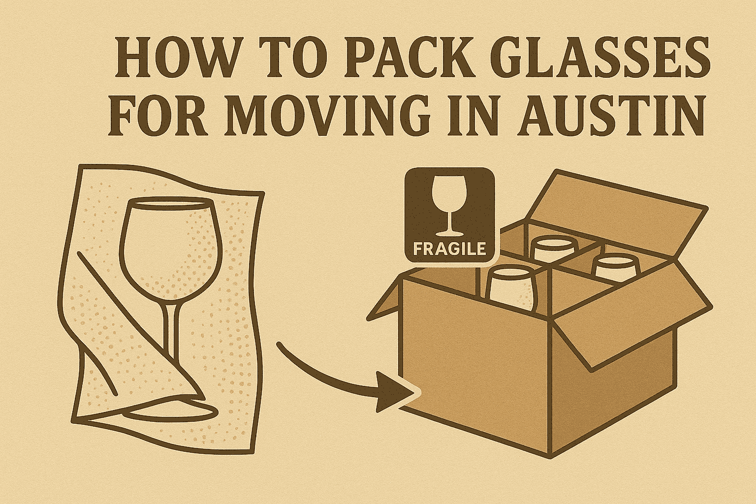 How To Pack Glasses For Moving in Austin